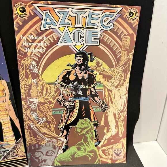 No. 1 & 2 Aztec Ace Eclipse Comics 1984 March April First Issue Comic Book - Picture 7 of 8